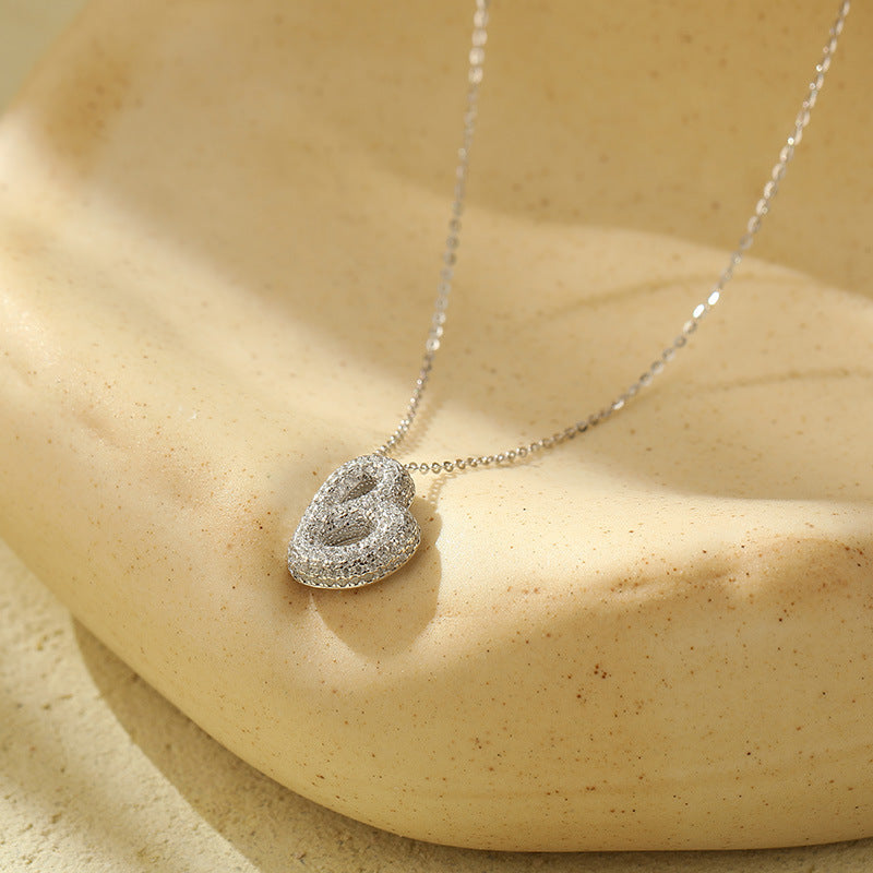 Stainless Steel Bubble Letter Initial Pendant