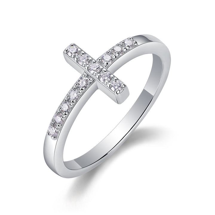 Holy Light Cross - A Fashionable And Luxurious Jewelry Piece With Moissanite S925 Sterling Silver And Platinum-plated Diamond